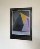 Another image of 'Graphic Light' silkscreen print in frame by VAN DER VET, Wout
