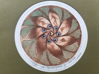 "Gingko" - original signed etching by LEROUX, Michel