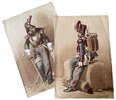 Another image of Deux aquarelles originales - Soldats napoléoniens by GIRE, A.