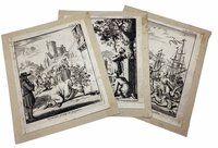 Four engraved plates from the work Les Six Voyages de Jean-Baptiste Tavernier by LUYKEN, Jan. [Luiken]