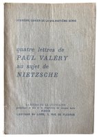 Quatre lettres au sujet de Nietzsche. by VALÉRY, Paul