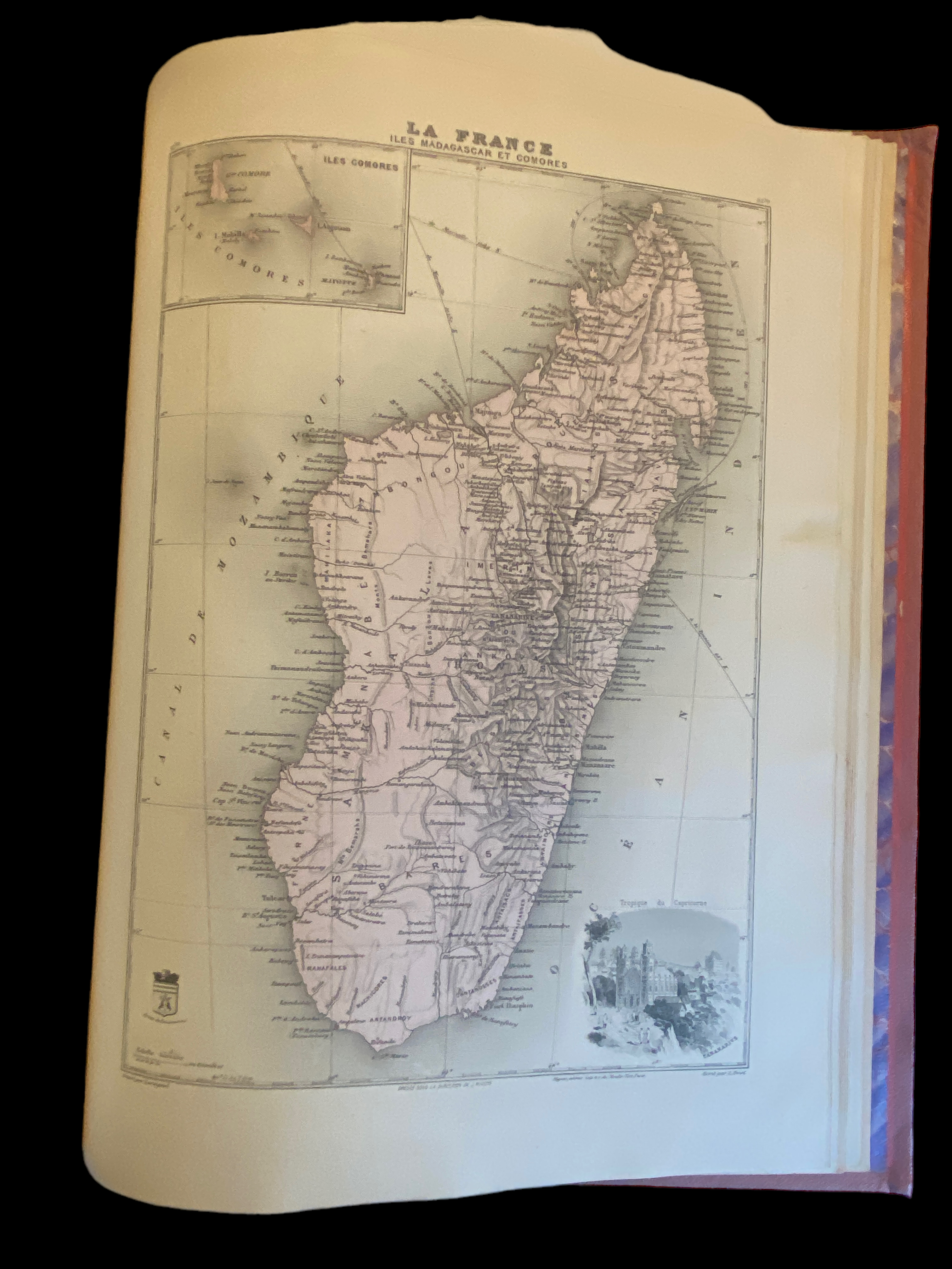 La France Et Ses Colonies – M. Vuillemin – 1850 – Ernest Poirée – Relié Cuir