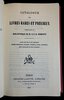 Another image of Catalogue des Livres Rares et Précieux composant la Bibliothèque de M E -F -D Ruggieri by LABITTE, Adolphe Libraire