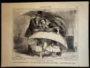Another image of Three French engravings featuring umbrellas by VERNIER et al.