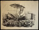 Another image of Three French engravings featuring umbrellas by VERNIER et al.