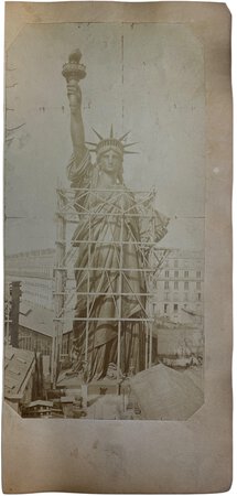 The Statue of Liberty under construction at the Gaget, Gauthier & Co. workshop in Paris by FERNIQUE, Albert.