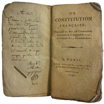 La Constitution Française présentée au Roi par l'Assemblée Nationale le 3 Septembre 1791. by COLLECTIF.