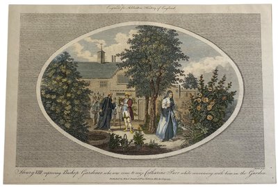 Henry VIII reproving Bishop Gardiner who was come to seize Catherine Parr while conversing with him in the Garden by BARRETT / ASHBURTON, Charles Alfred