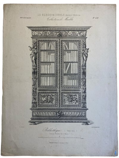 ‎Le Garde meuble, Journal d'ameublement. Bibliotheque. by GUILMARD, Désiré.