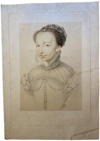 Portrait de Catherine de Médicis. by NIEL, P.G.