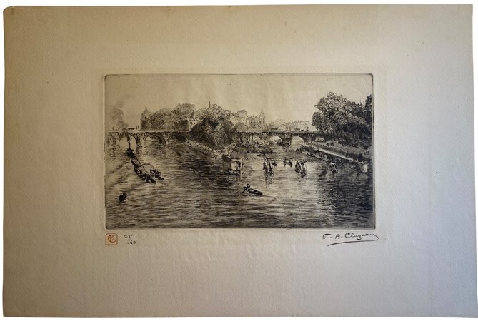 Square du Vert-Galant, Île de la Cité, Paris by CLUZEAU, Pierre Antoine.