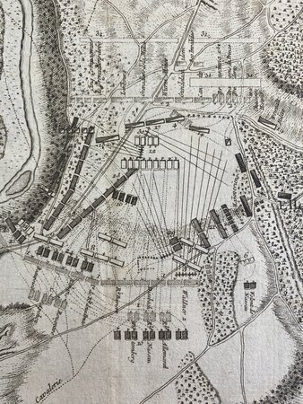 Bataille de Sandershausen gagnée par l'avant garde de l'Armée de Soubise commandée par M. le duc de Broglie sur les Hessois commandés par M. le prince d'Isenbourg le 23 juillet 1758 by M. C. D. L. R.