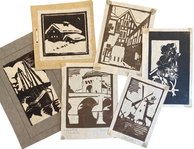 A collection of Six Lino Cuts by WILLIAMS, Kathleen.