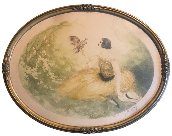 Femme au perroquet. by HARDY, Jean