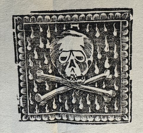 PLACARD MORTUAIRE de Messire Antoine Lebel, Prêtre Docteur de la faculté de Théologie, Chanoine de l'Eglife de Bourges. by [ANON]