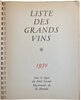 Another image of List des Grands Vins 1950. by NICOLAS / HARADA, R.