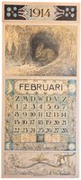 Eleven Leaves of Lithographic Illustration from his 1914 Calendar by HOYTEMA, Theo Van.