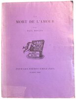 La Mort de L'Amour by MORAND, Paul.