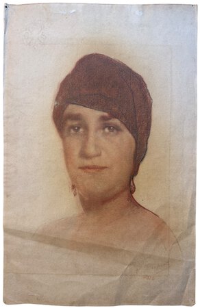 Pastel représentant une Française coiffée d'un turban by DUPONT, G.P.