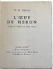 Another image of L'Oeuf de Héron by YEATS, Willam Butler