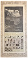 November 1909 - a leaf from a art nouveau calendar by HOYTEMA, Theo Van.