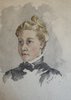 Another image of Water colour of a young lady. by BIZET, E.