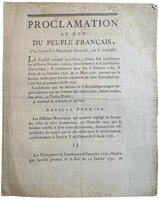 Proclamation au nom de peuple Français. by DESTOURNELLES, Louis Grégoire Deschamps.