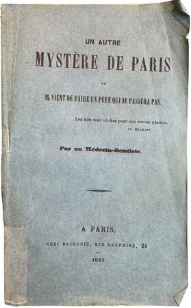 Un autre mystère de Paris. by un Médecin-Dentiste