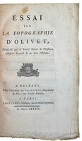 Essai sur la topographie d'Olivet. by [PRÉAUX. Charles Nicolas Beauvais de,]