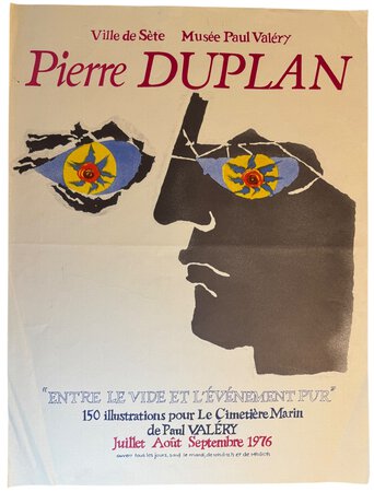 Affiche originale pour une exposition de dessins by DUPLAN. Pierre