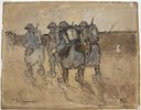 Another image of Sur les routes, l'Infanterie, 1914 by ANON [RB?]