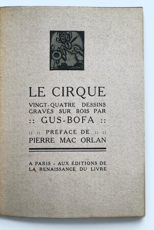 Le Cirque. by BOFA, Gus.
