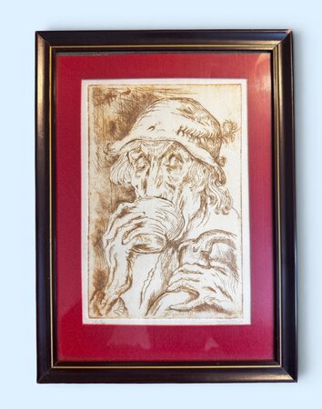 An old man drinking. by EEKMAN, Nicolas. [After].
