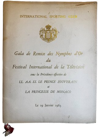 Gala de Remis des Nymphes d'Or du Festival International de la Télévision. by RAINER, Prince.