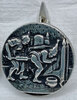 Another image of PAIR OF RARE NICKEL(?) AND SILVER ‘CLYSTER’ BUTTONS/CUFFLINKS by [MEDICAL SATIRE].