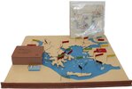 Another image of A UNIQUE PURPOSE BUILT MAP CHEST INCLUDING HAND-TOOLED AND HAND-DRAWN MAPS OF EUROPE, by [GEOGRAPHICAL TEACHING AID.]