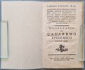 Another image of DISSERTATIO DE CATARRHO EPIDEMICO ANNI 1782. by STRACK, Karl.