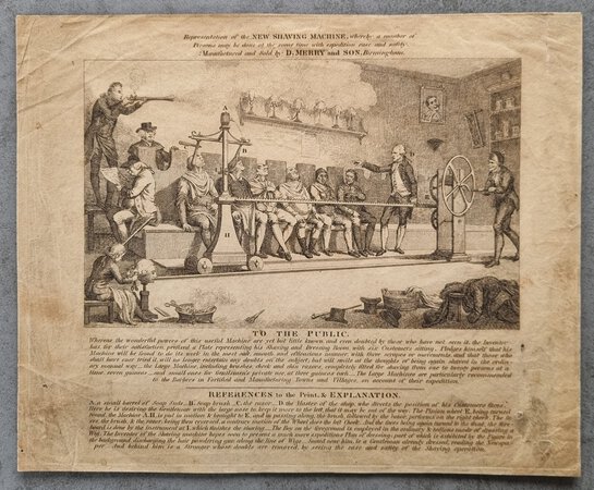 [BROADSIDE]. REPRESENTATION OF THE NEW SHAVING MACHINE, by [BOBBIN, Tim, i.e. John COLLIER]?