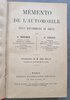 Another image of MÉMENTO DE L'AUTOMOBILE by [MOTORING.] MEIGNEN, E[ugène?] and Georges LEROUX.