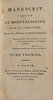 Another image of Manuscrit trouvé au mont Pausilype. by MONTJOIE, Christophe Felix Louis Ventre de Latouloubre, called Galart de.