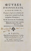 Another image of Oeuvres d’Hippocrate. Aphorismes, traduits d'après la collation de vingt-deux manuscrits, et des interprètes orientaux par Lefebvre de Villebrune. by HIPPOCRATES.