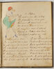 Another image of A collection of 5 illustrated chanson manuscripts, of a type popular in France in the first quarter of the twentieth century, particularly among servicemen. The texts are usually composed of popular songs of the day; the illustrations, often derived (sometimes traced) from popular journals and are brightly, even luridly, coloured. Artistic ability is variable, but the images are frequently romantic and suggestive. While not uncommon, when gathered together these notebooks make an interesting study in contemporary popular culture. by CHANSONS