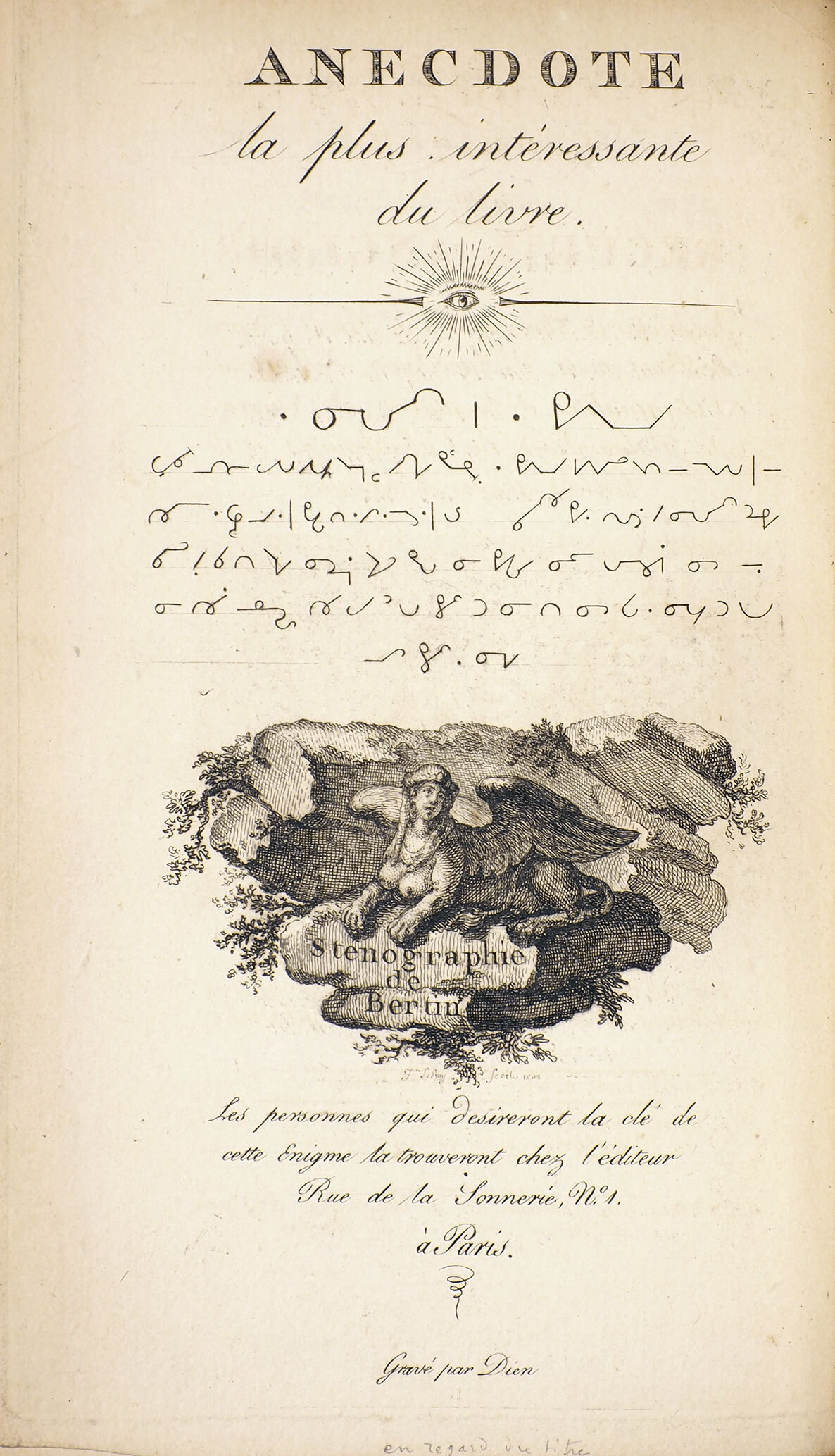 Dictionnaire d'anecdotes, de Traits Singuliers, et Caracteristiques