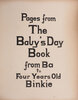 Another image of The Baby’s Day book from Ba to four years Old Binkie. by ROBERTSON, W. Graham.