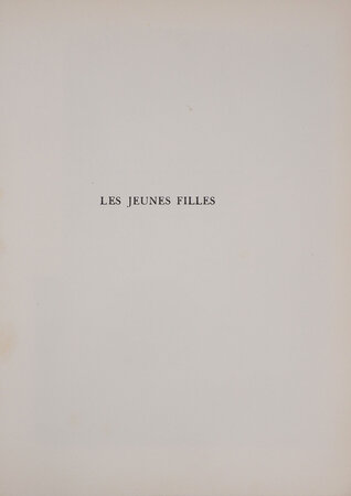 Les jeunes Filles. Roman. by LYDIS, Mariette. MONTHERLANT, Henri de.