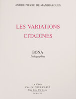 Les Variations Citadines. by BONA, illustrator. Andrê Peyre de MANDIARGUES.