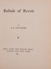 Another image of Ballads of Revolt … by (CUSTANCE, Olive). FLETCHER, Joseph Smith.
