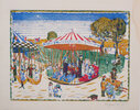 Another image of [Merry-go-round] Le Carrousel. Gravure sure bois en quatre teintes. by TIJTGAT, Edgard.