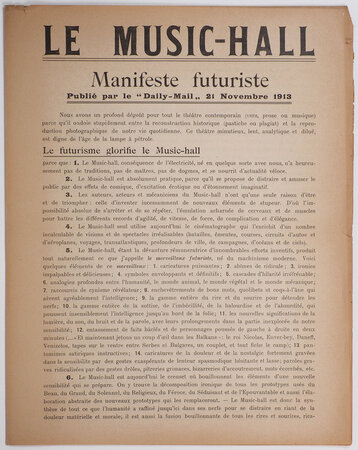 Manifeste technique de la littérature futuriste. by (FUTURISM. Manifestos 1912-1917). [MARINETTI, F. T.]