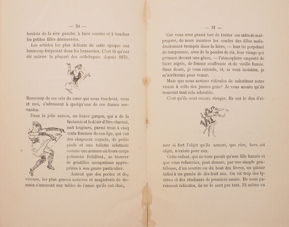Sensations de Paris. Le Quartier latin ces messieurs – ces dames … 32 croquis par nos meilleurs artistes. by BARRÈS, Maurice.